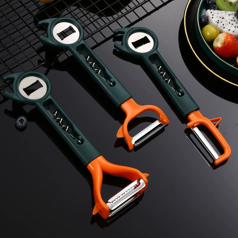 Multifunctional creative bottle opener for home use stainless steel, three in one