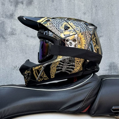 Safety Helmet for Men and | Motosiklet kaskı (dəbilqə) - pharaoh-666-color-mirror-s