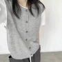 秋季圆领新款无袖开衫