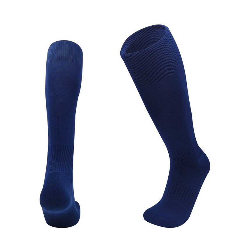 Calcetines de fútbol sobre la rodilla de color sólido personalizados Calcetines para adultos, niños de escuela primaria, calcetines deportivos con fondo de toalla gruesa, calcetines de béisbol