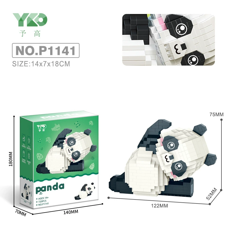 Building Block Panda Set (Lego) — Mini collectible figures, multi-style options
