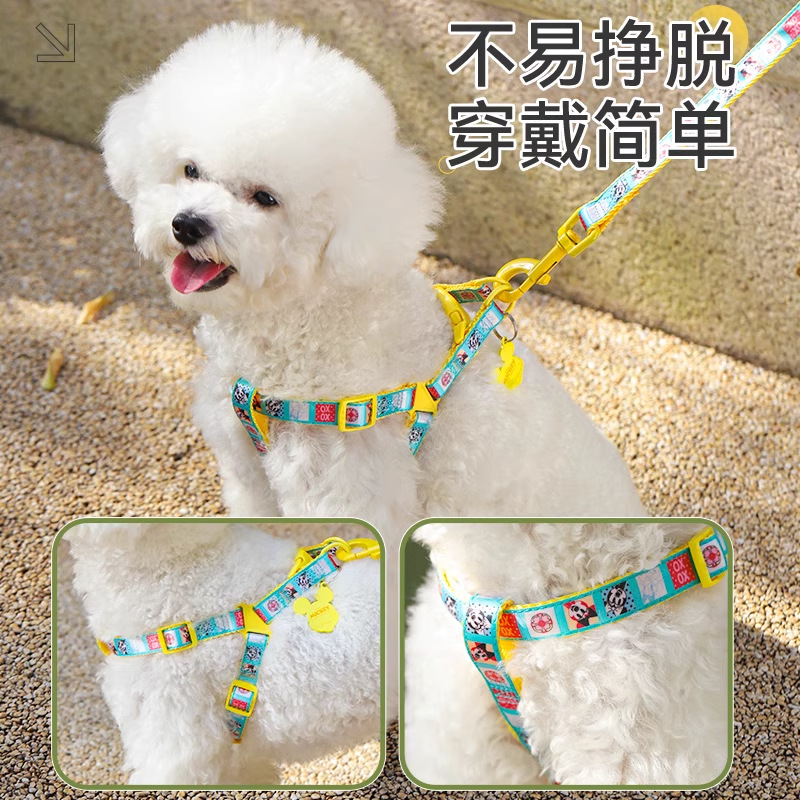 Disney Mickey serie de cuerda de tracción de perros cuerda de paseo de perros Teddy perros pequeños cadena de perros en forma de correa de pecho