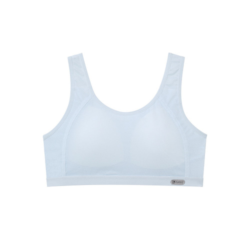 Summer mesh breathable junior high school student underwear, high school student development period bra, vest style sports shock-proof girl bra