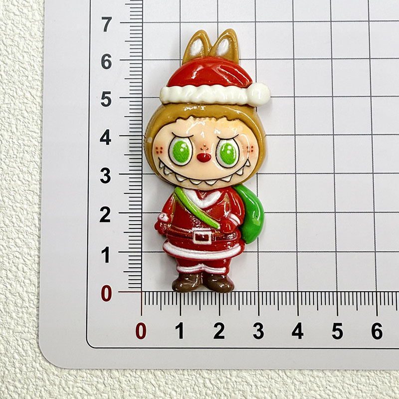 大きな光沢のあるクリスマスラブブ樹脂アクセサリーDIYクリーム接着剤携帯電話ケースヘアピン冷蔵庫マグネット装飾品|undefined