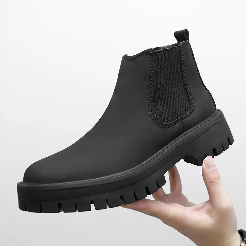 Ботинки Martin мужские зимние британские высокие ботинки Челси короткие ботинки зимние бархатные теплые ботинки кожаные ботинки