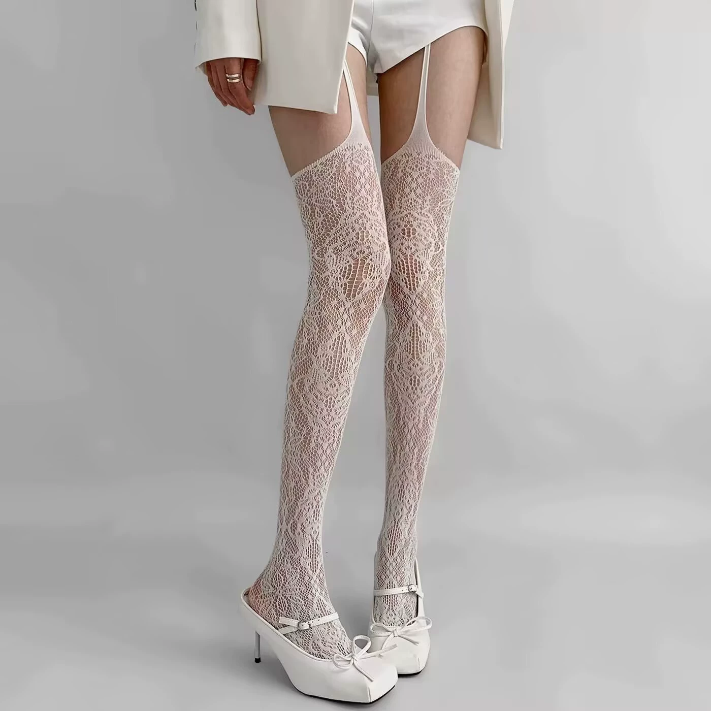 Autumn Retro Thin Tights, Women's Fitted Patterned Pantyhose, Multiple Colors