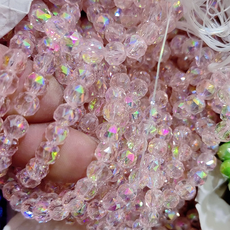 Mayorista 10mm cristal bola de flores galvanizado de alta temperatura abdiy bola de vidrio de colores pulseras collares pendientes accesorios de ropa