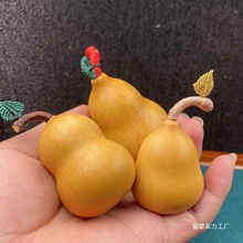 叶子文玩小葫芦摆胖手把件梨形红编制胖墩书带挂件绕指柔葫芦