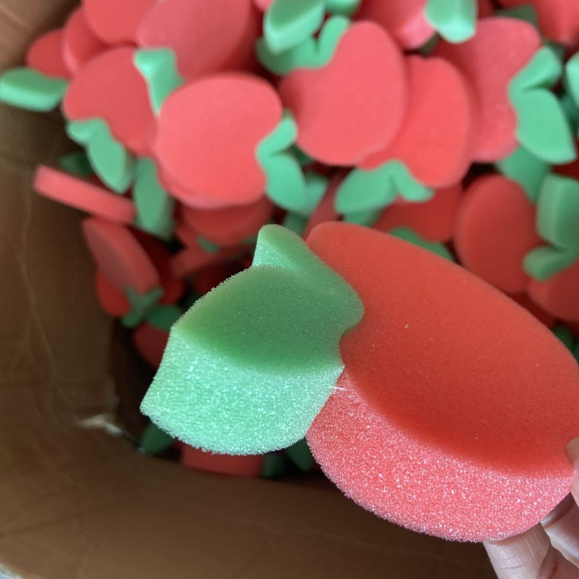 水果造型海绵玩具 儿童沐浴玩具海绵 异形海绵加工 形状尺寸可定