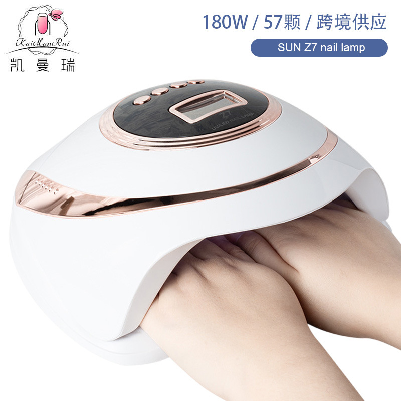 Lámpara de manicuras de alta potencia 180W luz de terapia de luz de esmalte de uñas lámpara de curado de uñas especial UVLED lámpara de luz transfronteriza