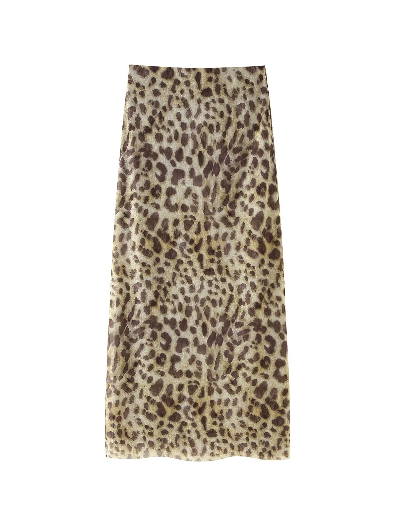 Cross-border Women's 2024 Summer New European and American Fashion Slim-fit Printed Silk Mesh Animal Pattern Half-length Hip Skirt for Women