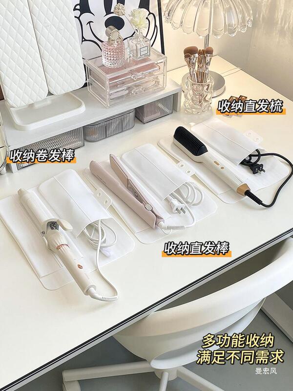 Heat-Resistant Silicone Curling Iron Storage Bag, Hair Straightener Storage Pouch, Travel Portable Electric Curler Cover, Flat Iron Protective Case