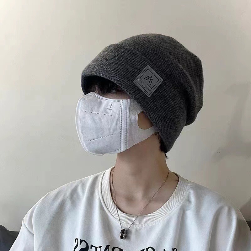 外贸帽子男冬季防风防寒保暖毛线针织帽超厚加厚加绒包头帽大头围|undefined