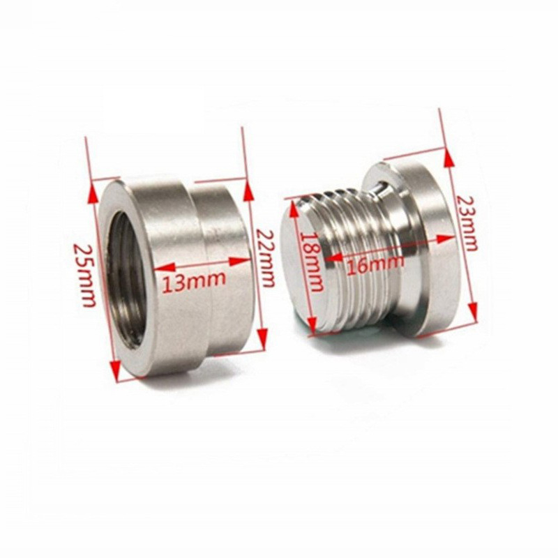 Tapón de tuerca de venta caliente de eBay M18 * 1.5 tubo de escape de níquel galvanoplastia de hierro roscado tuerca de soldadura tapón de aceite hexagonal