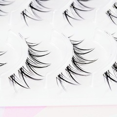 睫詩顏元氣精靈假睫毛女團款透明梗V型一片式交叉芭比跨境眼睫毛