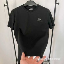 2026春季户外运动新款时尚潮流前线T恤鸟黑色灰标宽松型批发