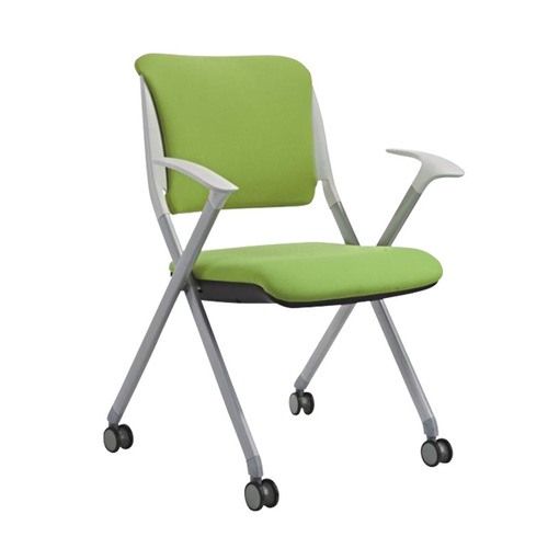 Folding training chair ergonomic chair mobile office conference chair smart classroom desk chair folding mesh chair