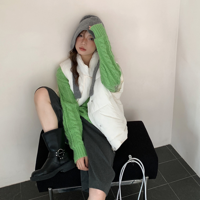 大码糖果色羽绒棉服马甲女2025年新款立领加厚宽松短款背心外套潮|undefined