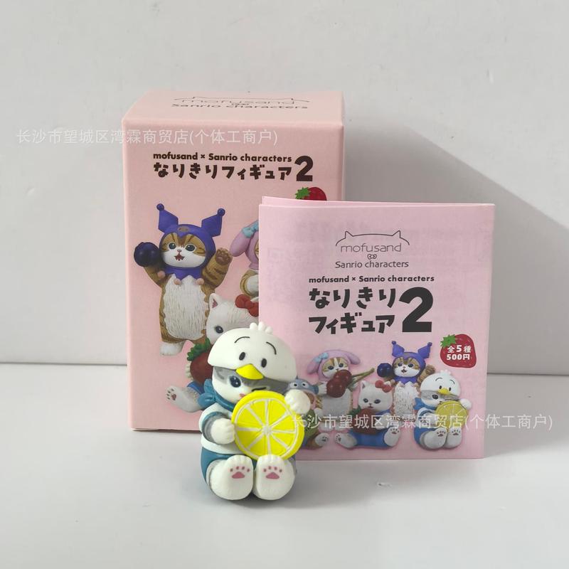 猫福サンディ×サンリオ共同モデル2 フルーツドレスアップシリーズ ブラインドボックス人形 おもちゃモデル オーナメント人形|undefined
