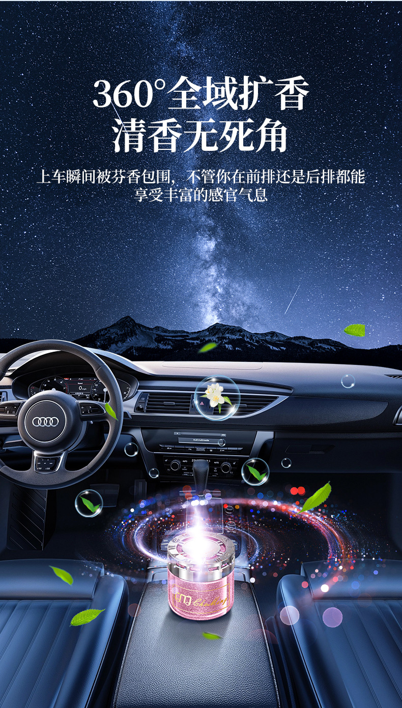 Car starry sky quicksand aromatherapy cologne car perfume car high-end accessories in addition to odor balm lasting