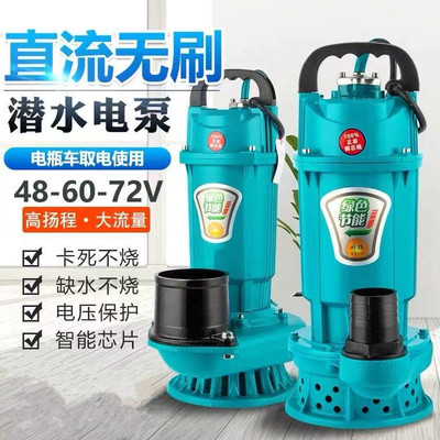 直流潛水泵48v60v直流泵無刷直流水泵電瓶車水泵小型水泵農用水泵