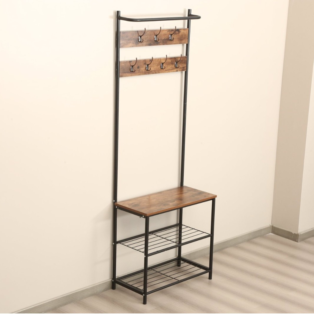 Perchero Estante multifuncional para dormitorio doméstico Estante de entrada para sala de estar Estante de almacenamiento y acabado Perchero simple