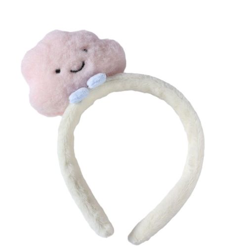 New Autumn and Winter Plush Cute Hairbands for Face Wash Broken Hair Girls Headbands Hair Accessories Cloud Smiley Face Hairbands Wholesale