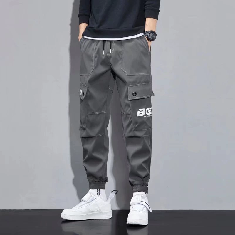 Brand demi-season trend casual trousers, Korean style, oversize