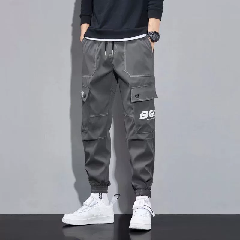 Brand demi-season trend casual trousers, Korean style, oversize