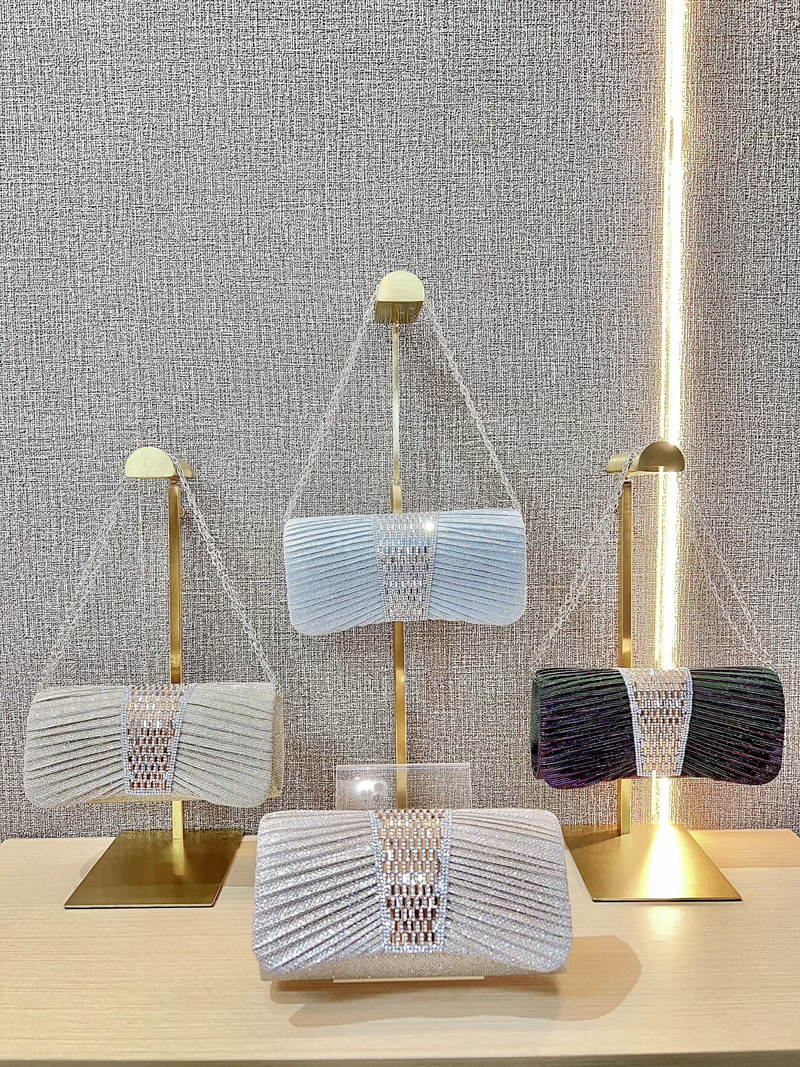 Nuevo vestido transfronterizo, bolso de cena, embrague de mujer, bolso de mano pequeño con diamantes de imitación, bolso de mensajero, bolso diagonal de un solo hombro con diamantes