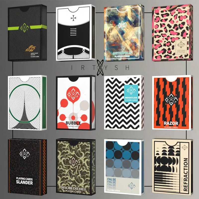 Trendy Tiktok Blind Box Reincarnation Card Flower Cutting Practice High-Value Playing Cards Creative Mahjong Entertainment Magic Cards