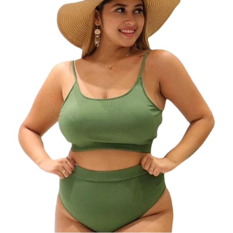 2024 внешнеторговый одиночный европейский и американский новый толстая сестра сплошной купальник плюс большой размер сексуальный бикини спот купальник