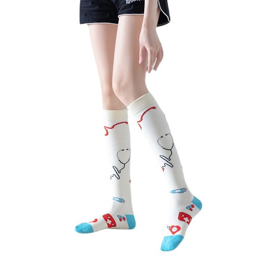 跨境新品时尚运动肌力袜  厂家批发 品质柔软护腿男女运动袜