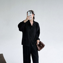 2025早秋新款三宅风大牙签加厚褶皱外套女长袖宽松高级感百搭上衣