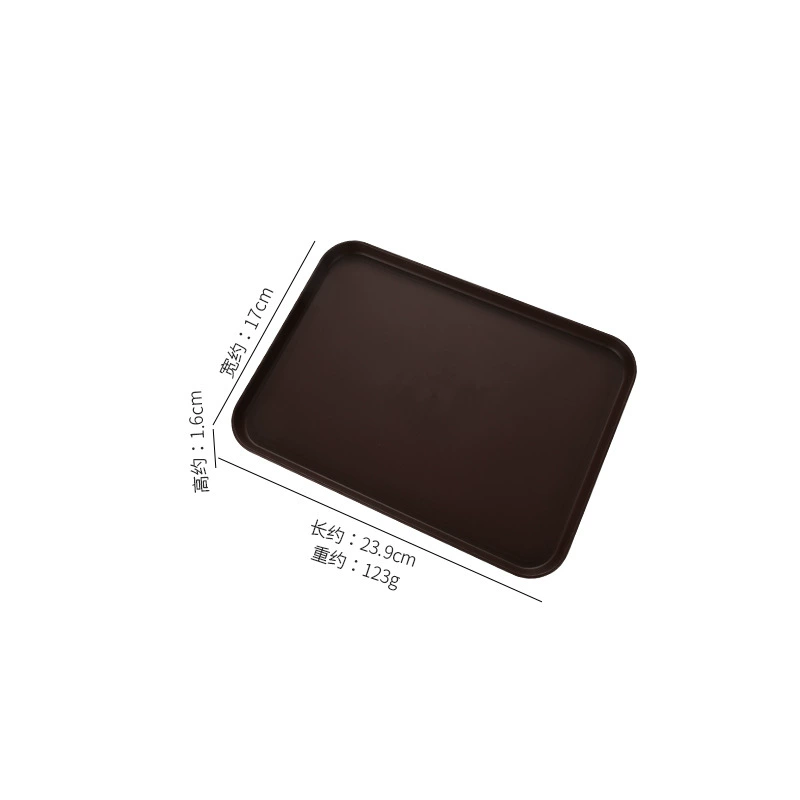 Cross-border Wheat Straw Plastic Rectangular Trays – Multicolor Meal & Dessert Plates, 3 Sizes