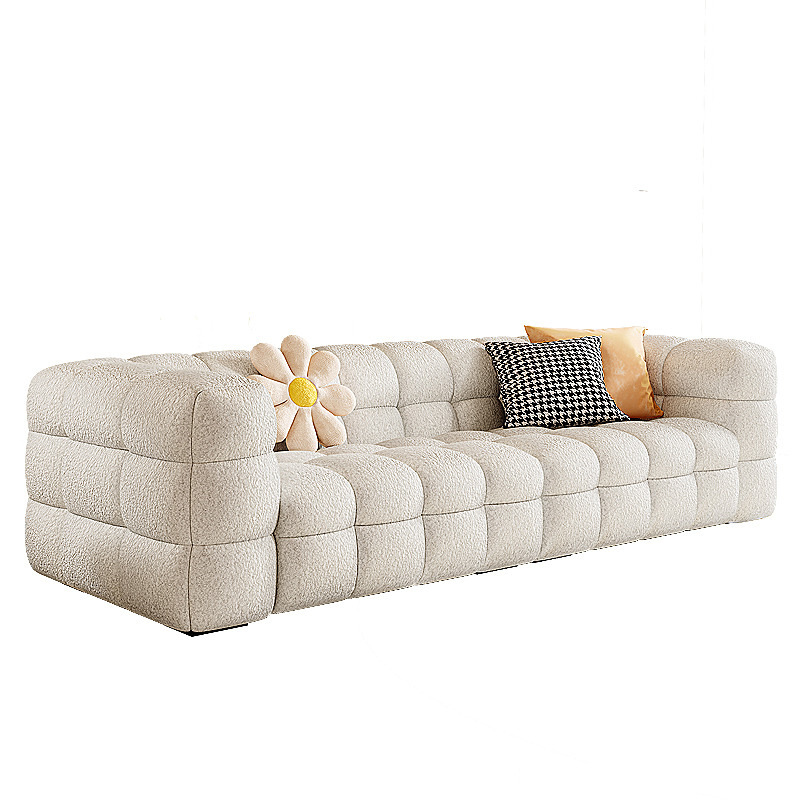 Crema de estilo sala de estar puff sofá diseño maestro recomendado en línea rojo pequeño apartamento lambswool sofá simple moderno