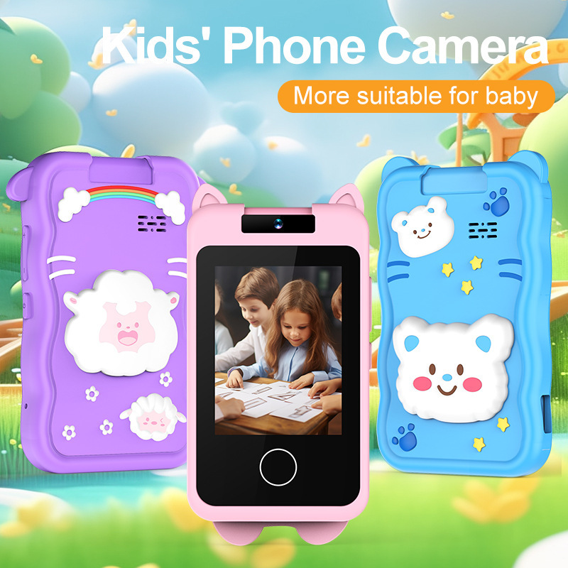 Cámara táctil transfronteriza multifuncional de doble cámara fotográfica de video de cabeza grande cámara mini mano transfronteriza para niños
