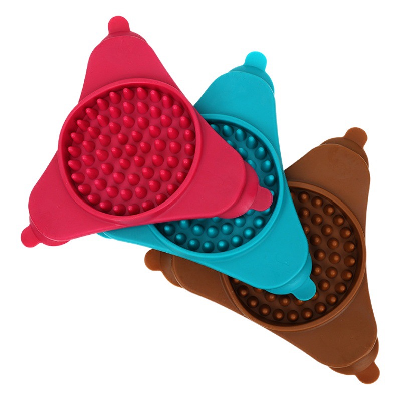 Tapete de Silicona con Ventosa para Mascotas, Tapete de Alimentación Lenta, Tapete para Lamer para Perros y Gatos, Entrenamiento de Alimentación Lenta