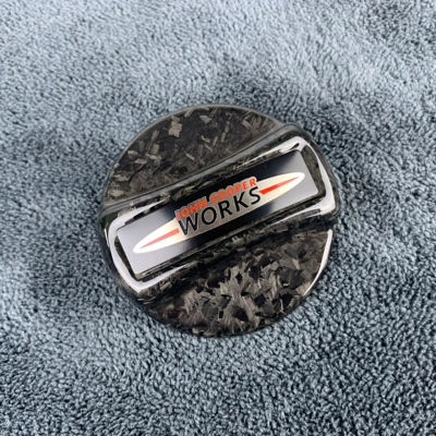 Suitable for BMW Tank cap - black-forged-carbon-fiber