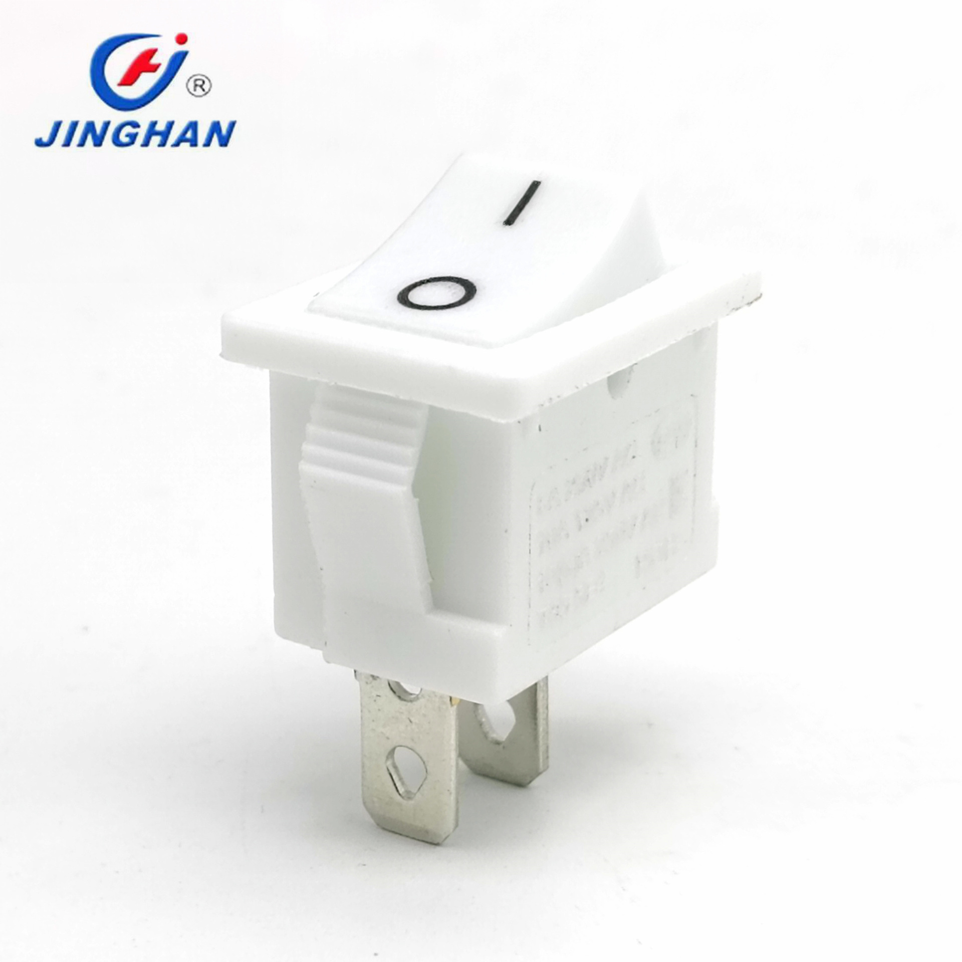 晶瀚 JINGHAN 全白2P船型开关 电子秤开关 小家电开关 KCD1-106