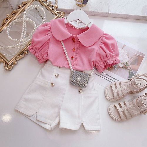 Women's Summer Outfit Set Short Sleeve Streetwear Super Cool Sister Two-Piece Fashion Trendy Large Children Yu Kang