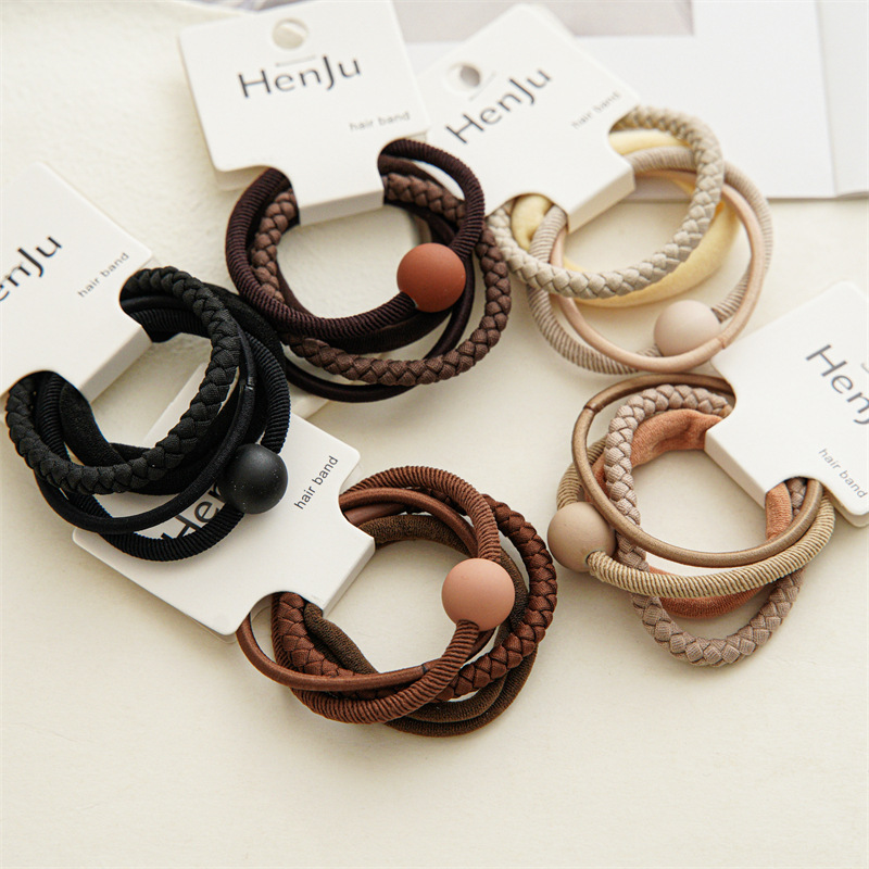Simple Style Solid Color Acrylic Hair Tie 1 Set display picture 1