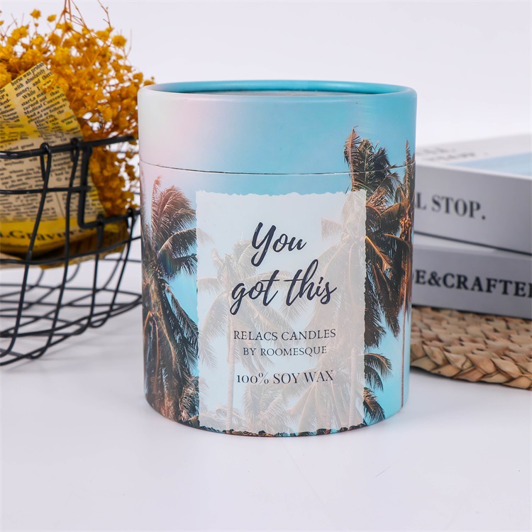 厂家供应藕粉防潮密封纸罐 彩印广告礼品纸罐 天地盖圆形牛皮纸筒