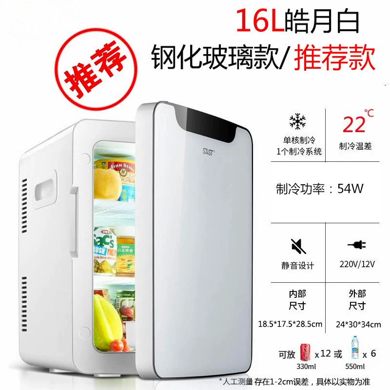 Mini car-mounted home dual-purpose refrigerator home dormitory student refrigeration single dormitory small refrigerator fixed frequency