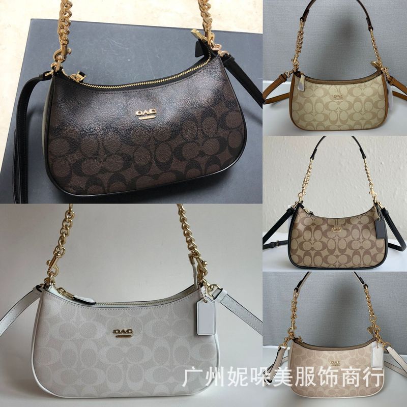 C Brand High-Quality Teri Underarm Bag, Single Shoulder Crossbody Handbag with Chain, Classic Monogram, Versatile for Commuting, Mahjong Bag