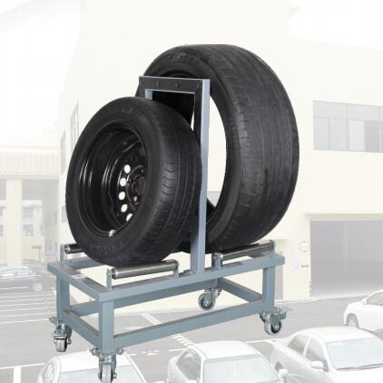 FRS020013汽车轮胎摆放架4S店豪华型移动式轮胎摆放车同时摆2个轮