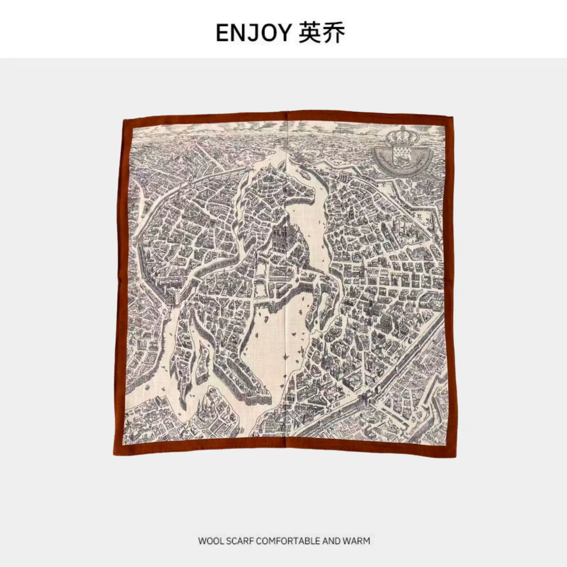 英乔围巾原创桑蚕丝真丝丝巾羊毛大方巾女秋冬双面现货工厂批发