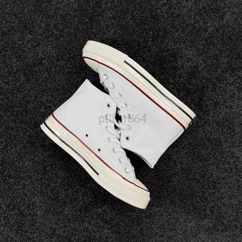 Auténticos zapatos de hombre Meiqi Converse aj 1970s zapatos de mujer zapatos de lona zapatos altos cremosos azules vulcanizados originales puros image 8