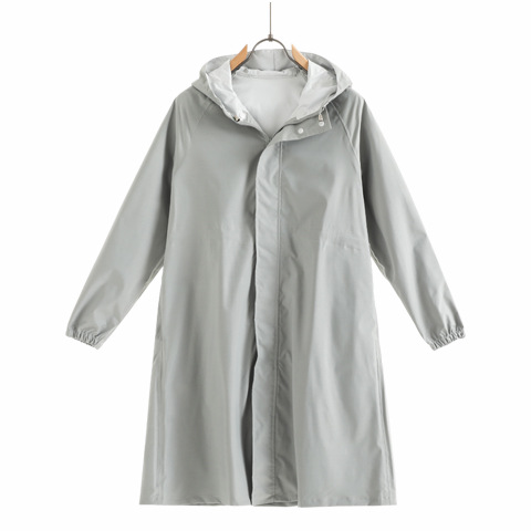 Cross-border largo impermeable windbreaker mujer cintura delgada adulto impermeable a prueba de lluvia a prueba de viento impermeable integrado al por mayor