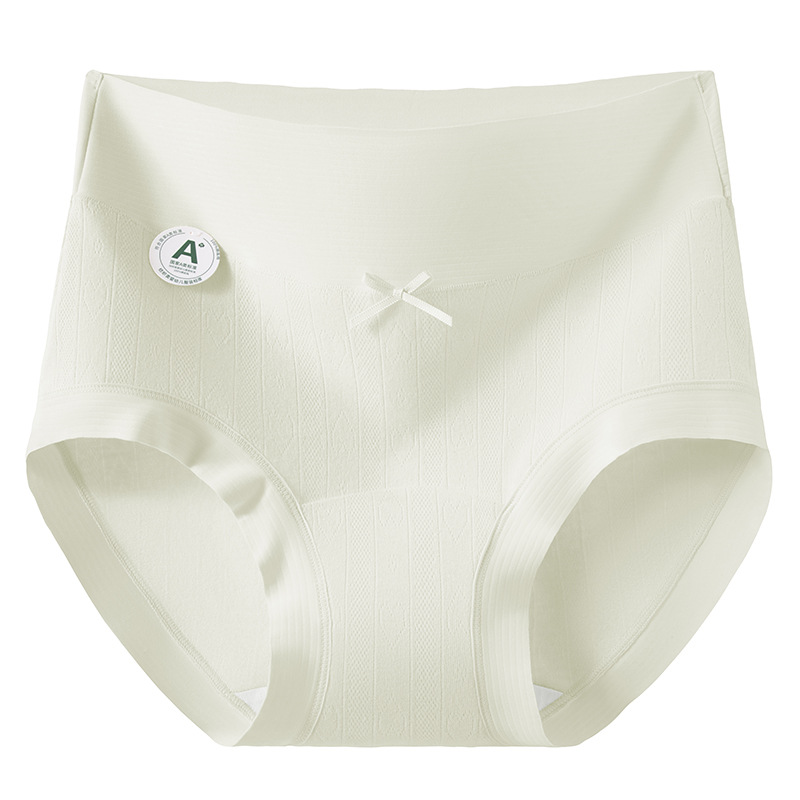 Bragas de algodón para bebés de clase A, cintura alta sin costuras, abdomen, entrepierna larga, entrepierna antibacteriana de grado 10A, calzoncillos de algodón puro de color sólido para mujer